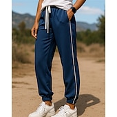 baratos Calças de Corrida &amp; Meias-Homens Calças de Corrida Calças esportivas Calça de moletom jogger Bolsos Com Cordão Calças Roupa Esportiva Ginásio Dar certo Leve Respirável Pesca Equitação Corrida Ajuste Largo Roupa de esporte