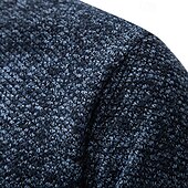 halpa miesten villapaita-Miesten Neulepusero Joustin Neuloa Tavalliset topit Kudottu Tiukka Tavallinen Pystykaulus Neuleet Moderni nykyaikainen Kausaliteetti Arki-asut Vaatetus Syksy Talvi Viini Sininen L XL 2XL