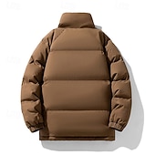 billige Fleece og 3 i 1 jakker-Herre Fleece-jakke Pufferjakke Vinterjakke Vinter utendørs Lapper Hold Varm Topper Mørkegrå Svart Hvit kaffe