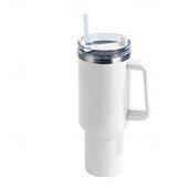 baratos Utensílios &amp; Aparelhos de Cozinha-copo de canudo de aço inoxidável reutilizável, garrafa térmica com isolamento a vácuo de parede dupla de 40 onças com alça e canudo, copo térmico de qualidade alimentar para bebidas quentes e frias