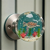 abordables Sculptures-Poignée de porte décorative unique en résine incrustée, design artistique, poignée d&#039;armoire artistique faite à la main pour portes intérieures, tiroirs, placards, décoration intérieure