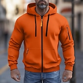 economico Felpa Tattica-Per uomo Felpa con cappuccio Felpa con cappuccio a zip intera Felpa con cappuccio in pile Felpa con cappuccio tattica Nero Bianco Verde militare Rosso Borgogna Con Cappuccio Semplice Cerniera Sport