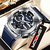 economico Orologi digitali-SANDA Orologio Digitale da Uomo di Lusso Moda Orologi Militari Impermeabile Orologio Sportivo con Doppio Display da Polso 3365
