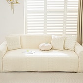 billiga Sofföverdrag-1 styck komplett paket enfärgat bohemiskt sofföverdrag i muxing jacquard-stil elastiskt jacquard-sofföverdrag som skyddar soffan från kattklor kan användas året runt utrustat med örngott