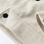 お買い得  メンズジャケット＆コート-男性用 軽量ジャケット コーデュロイジャケット カーゴジャケット カジュアルジャケット バケーション 日常 ポケット 春 秋 平織り ファッション クラシック ラペル レギュラー ブラック アーミーグリーン ベージュ コーヒー ジャケット