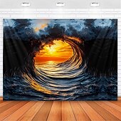 levne krajinářský gobelín-námořní závěsná tapiserie fotografie pozadí nástěnné umění velká tapiserie nástěnná malba dekorace deka záclona domov ložnice obývací pokoj dekorace smrt selfie léto oceán