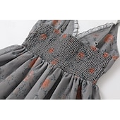 tanie Zachodnia sukienka boho-Damskie Sukienka mini Sukienka Boho Sukienka w kwiatki Sukienka z nadrukiem Strój zachodni Klasyczny Nowoczesny Codzienny Na zewnątrz Urlop Regularny Kwiat Bez rękawów W serek Khaki Lato