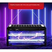 cheap Bug Zapper-Solar Bug Zapper Outdoor, Mosquito Zapper Waterproof Electric Fly Zapper Rechargeable Mosquito Killer Lamp with 15W Solar Panel, Cordless Fly Trap for Backyard, Patio, Garden, RV, Camping