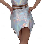 preiswerte Unterteile-Retro Vintage 1980er Rock Disco Einfarbig Damen Karnevalskostüm Halloween Karneval Pride Parade Pride-Monat Erwachsene Röcke