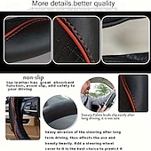 cheap Steering Wheel Covers-15in Steering Wheel Cover - Non-Slip Grip Soft PU Leather Steering Wheel Case with Anti-Slip design Compatible with Most Cars Trucks SUVs - Durable &amp; Easy-Clean Dashboard Protector for Drivers &amp; pa