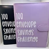 Недорогие Подарки-100 конвертов, книга-конкурс по сбережениям, бюджетный переплет формата А5, блокнот в конверте для денег, планировщик сбережений на 100 дней, многоразовый органайзер для отслеживания расходов,