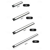 abordables Lumières intelligentes-Lampe à détecteur de mouvement, 3 températures de couleur, éclairage de placard à intensité variable, éclairage sous meuble rechargeable par USB, lampe de nuit à bâton magnétique pour cuisine,