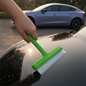 cheap Cleaning Supplies-3 in 1 Recyclable Silicone Window Squeegee Kit Glass Cleaning Tools with Silicone Squeegee &amp; Microfiber Scrubber for Home Shower Car Windshield Cleaning