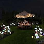 halpa Ulkovalaisimet-2 kpl aurinkokennolla toimivia sienipuutarhavaloja 6 lediä aurinkokennolla toimivia meduusavaloja ulkokäyttöön vedenpitäviä tulikärpäsen keinuvaloja puutarhan pihapolulle joulujuhlien koristeluun