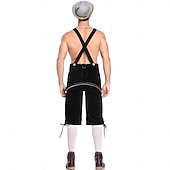 voordelige Heren-Oktoberfest Lederhosen Hemd Alpine Hoed Bavarian Duits Weiden Voor heren Carnaval Feest Bierfestival Doek in traditionele stijl Blouse Short Outfits