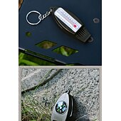 cheap Camping Equipment-4-in-1 Outdoor Survival Tool Compass Magnifying Glass Thermometer &amp; Emergency Whistle - Durable ABS Material