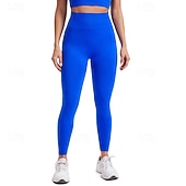 abordables Leggings y mallas de yoga-Mujer Leggings Capri Mallas Leggings de Yoga Control de barriga Alta cintura Gimnasio Rutina de ejercicio De Deporte Prendas de abajo Color sólido Negro Blanco Azul Otoño Deportes Ropa de Deporte