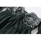 ieftine Rochii Boho-Pentru femei Rochie Mini Rochie de Vară Rochie de vară Rochie Boho Rochie occidentală Modă Clasic Zilnic Plajă Sfârșit de săptămână Fit regulat Floare Manșon Lung De Pe Umăr Trifoi Vară
