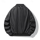 economico Giubbotti e cappotti da uomo-Per uomo Giacca Leggera Giubbotto bomber Giacca Casual Vacanza Quotidiano Tasca Primavera Autunno Semplice Moda Classico Collo alla coreana Regolare Nero Verde militare Giacca
