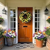 economico Fiore finti-10 fiori artificiali da esterno, decorazioni floreali in plastica, bouquet di margherite artificiali resistenti ai raggi UV, arbusti di fiori artificiali per casa, hotel, ufficio, feste di matrimonio,