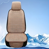 abordables Housses de siège de voiture-1 ensemble de coussins de siège d&#039;été essentiels pour sièges avant simples, dotés d&#039;un design simple et polyvalent avec un matériau frais. Ils sont confortables, respirants et faciles à installer.