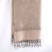 billiga Sjalar-Damhalsduk i paisleymönstrad jacquardmönster i akryl – varm, trendig lång franssjal med etnisk stil för hösten &amp;vinter