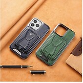 billige iPhone-etuier-telefon Etui Til iPhone 16 Pro Max Plus iPhone 16 iPhone 15 Pro Max Plus iPhone 15 iPhone 14 Pro Max Plus iPhone 13 Pro Max Mini Bakdeksel med stativ Kortspor Støtsikker Kontor / Bedrift TPU PU lær
