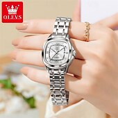 abordables Montres mécaniques-la nouvelle montre d&#039;affaires pour femme à cadran carré Olevs, étanche, affichage lumineux du jour du calendrier, montre mécanique entièrement automatique, montre-bracelet de sport pour femme à la