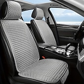 abordables Housses de siège de voiture-1 ensemble de coussins de siège d&#039;été essentiels pour sièges avant simples, dotés d&#039;un design simple et polyvalent avec un matériau frais. Ils sont confortables, respirants et faciles à installer.