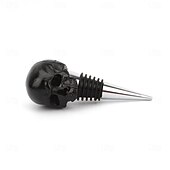 economico Halloween Cucina-Tappo per bottiglia con teschio di Halloween, 3D, nero, a forma di scheletro, creativo, stile gotico, per bottiglie di vino in vetro, accessori per feste, decorazioni per la casa e la cucina.