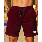 preiswerte Lässige Shorts-Herren Shorts Sommershorts Freizeitshorts Cordshorts Tasche Elastischer Bund Kordelzug Einfach Komfort Atmungsaktiv Kurz Outdoor Sport Klassisch Lässig Schwarz Weiß Mikroelastisch