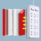 economico Organizzazione spazi-Supporto per presa adesivo senza foratura da 4 pezzi, staffa di fissaggio per multipresa autoadesiva, organizer per prese senza foratura per router, prolunga e gestione cavi
