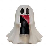 お買い得  ハロウィンの吊るし飾りとテーブルトップ装飾-ハロウィン コーク ゴースト かわいい ゴースト ドリンクホルダー プラスチック缶ホルダー いつでも交換可能 デザイン 遊び心のある 不気味 な コーク用 デスクトップ装飾 &amp;ソーダ缶