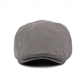 Недорогие Мужские головные уборы-Муж. Эскотская шляпа Шляпа газетчика Черный Винный Искусственная замша Мода На каждый день Для улицы Повседневные Полотняное плетение Регулируется Защита от солнечных лучей Дышащий