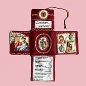 economico I regali-Edizione tascabile devozionale artigianale, santuario tascabile con croce d&#039;argento inclusa, scatola d&#039;ispirazione compatta, regalo di benedizione portatile per la riflessione quotidiana, la