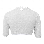 cheap Dirndl Blouses-Oktoberfest Dirndl Blouse Lace Cropped Maid Bavarian German Munich Wiesn Women's Carnival Party Traditional Style Cloth