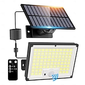 abordables Appliques d&#039;extérieur-Lampadaire solaire d&#039;extérieur à LED, 3 modes d&#039;éclairage, détecteur de mouvement solaire sans fil, lampe murale étanche, alimentée par l&#039;énergie solaire, pour jardin, clôture, cour, 1 pièce
