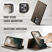 cheap iPhone Cases-Phone Case For iPhone 16 iPhone 15 iPhone 14 13 12 11 Pro Max Plus Flip Cover Detachable Magnetic Support Wireless Charging TPU PU Leather