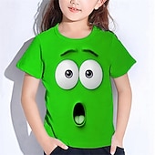 cheap Girl&#039;s 3D Cartoon-Girls&#039; 3D Cartoon T shirt Tee Short Sleeve Summer Spring Fashion Basic Kids 4-12 Years Crew Neck Outdoor Casual Daily Regular Fit