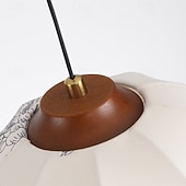 cheap Island Lights-Country Nature Inspired Pendant Light, Fabric Material, 20cm Height, Warm White/White Light, E26 E27, Adjustable Chain