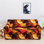 cheap Sofa Cover-Elastic Sofa Cover With Geometry Print Stretchable Living Room Sofa Combination Horizontal Sofa Cover for 1/2/3/4 Seats Suitable for All Seasons