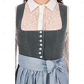 cheap Dirndl-Oktoberfest Beer Oktoberfest Dress Dirndl Trachtenkleider Maid Bavarian German Wiesn Women&#039;s Carnival Beer Festival Traditional Style Cloth Dress Apron Without Blouse