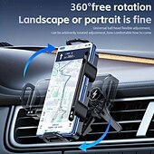 abordables Soporte para coche-Nuevo soporte para coche con pantalla plegable para teléfono o tableta, 15 W, carga rápida inalámbrica, 2 en 1, soporte magnético giratorio automático para teléfono, soporte para rejilla de