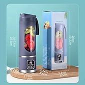 abordables appareils électroménagers-Extracteur de jus à glace pilée rechargeable par USB, portable, pour l&#039;extérieur, avec tasse et 12 couteaux