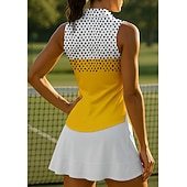  Γυναικεία Γεωμετρικό Πουά Μπλούζες Αθλητικό πουκάμισο Φανέλα POLO Πουκάμισο τένις Αμάνικο Φερμουάρ Λουλουδάτο UPF50+ Ανθεκτικό στην υπεριώδη ακτινοβολία Υψηλή Ελαστικότητα Ύγρανση Αναπνέει