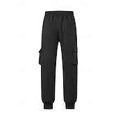 cheap Cargo-Men's Cargo Sweatpants Sweatpants Joggers Trousers Waffle Pants Drawstring Elastic Waist Multi Pocket Plain Comfort Daily Sports Outdoor Fashion Casual Wine Khaki Micro-elastic