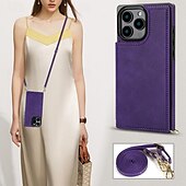 billige iPhone-etuier-telefon Etui Til iPhone 16 Pro Max Plus iPhone 16 iPhone 16 Plus iPhone 16 Pro iPhone 15 iPhone 15 14 Pro Max Plus Lommebok-kortveske Glidelås med nøkkelbånd Støtte Kontor / Bedrift TPU PU lær
