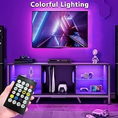 abordables Lampes encastrées led-Bande lumineuse LED pour téléviseur, rétroéclairage LED de 5 m, pour téléviseur de 45 à 75 pouces, synchronisation musicale avec fonction Bluetooth - Bande lumineuse RVB à changement de couleur pour