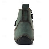 abordables Bottines-Bottines rétro faites main pour hommes avec fermeture velcro – bottes de marche décontractées et artistiques pour hommes créatifs et tenues urbaines de tous les jours