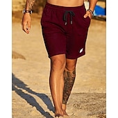 preiswerte Lässige Shorts-Herren Shorts Sommershorts Freizeitshorts Cordshorts Tasche Elastischer Bund Kordelzug Einfach Komfort Atmungsaktiv Kurz Outdoor Sport Klassisch Lässig Schwarz Weiß Mikroelastisch